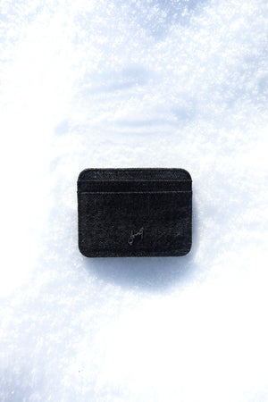 The Asili Denim Cardholder in Dirty Black
