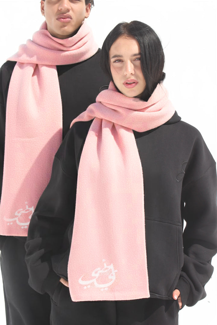 ASILI FUR SCARF IN COTTON-CANDY