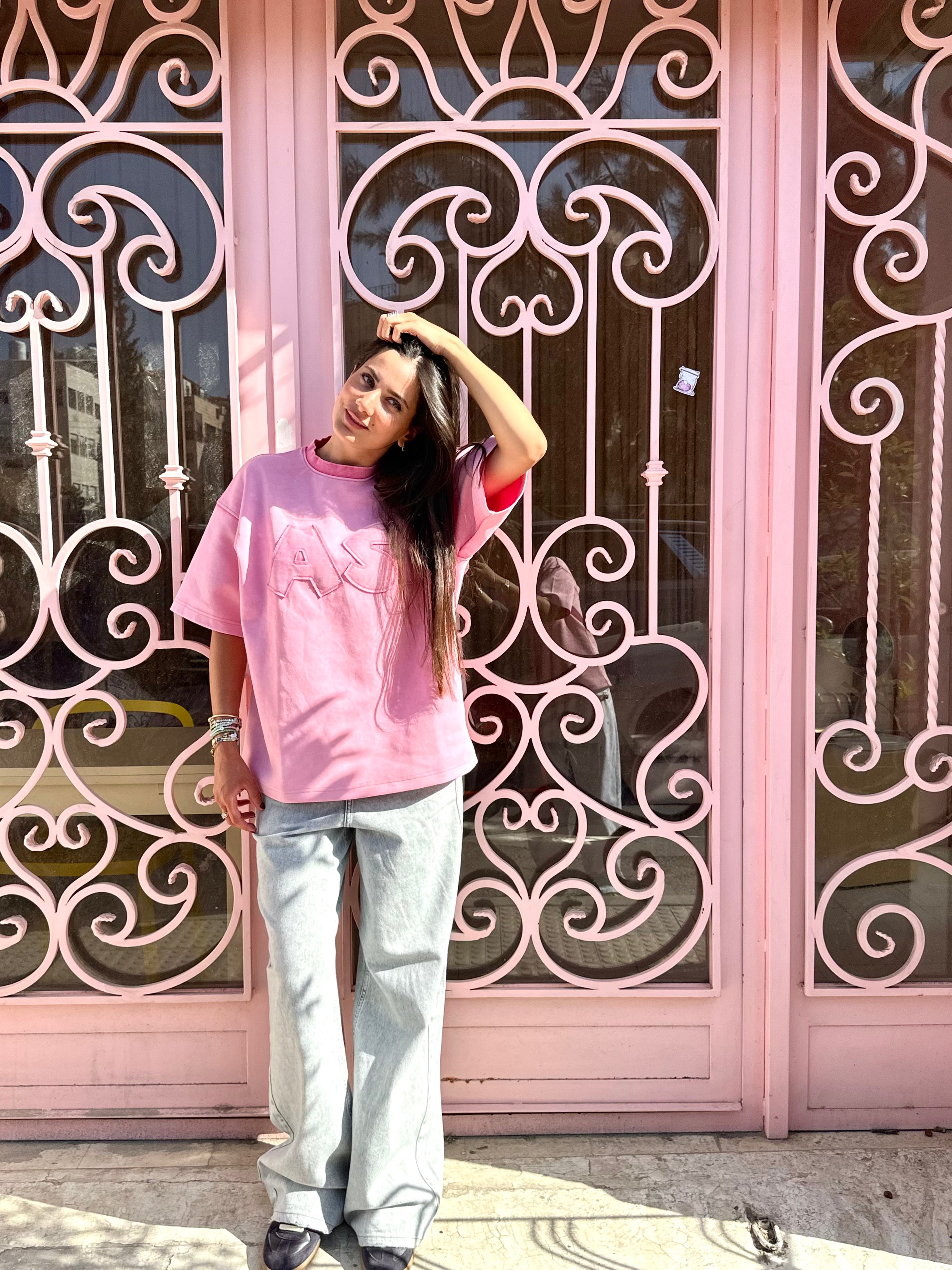 [PRE-ORDER] THE ASILI PATCH T-SHIRT IN BUBBLEGUM