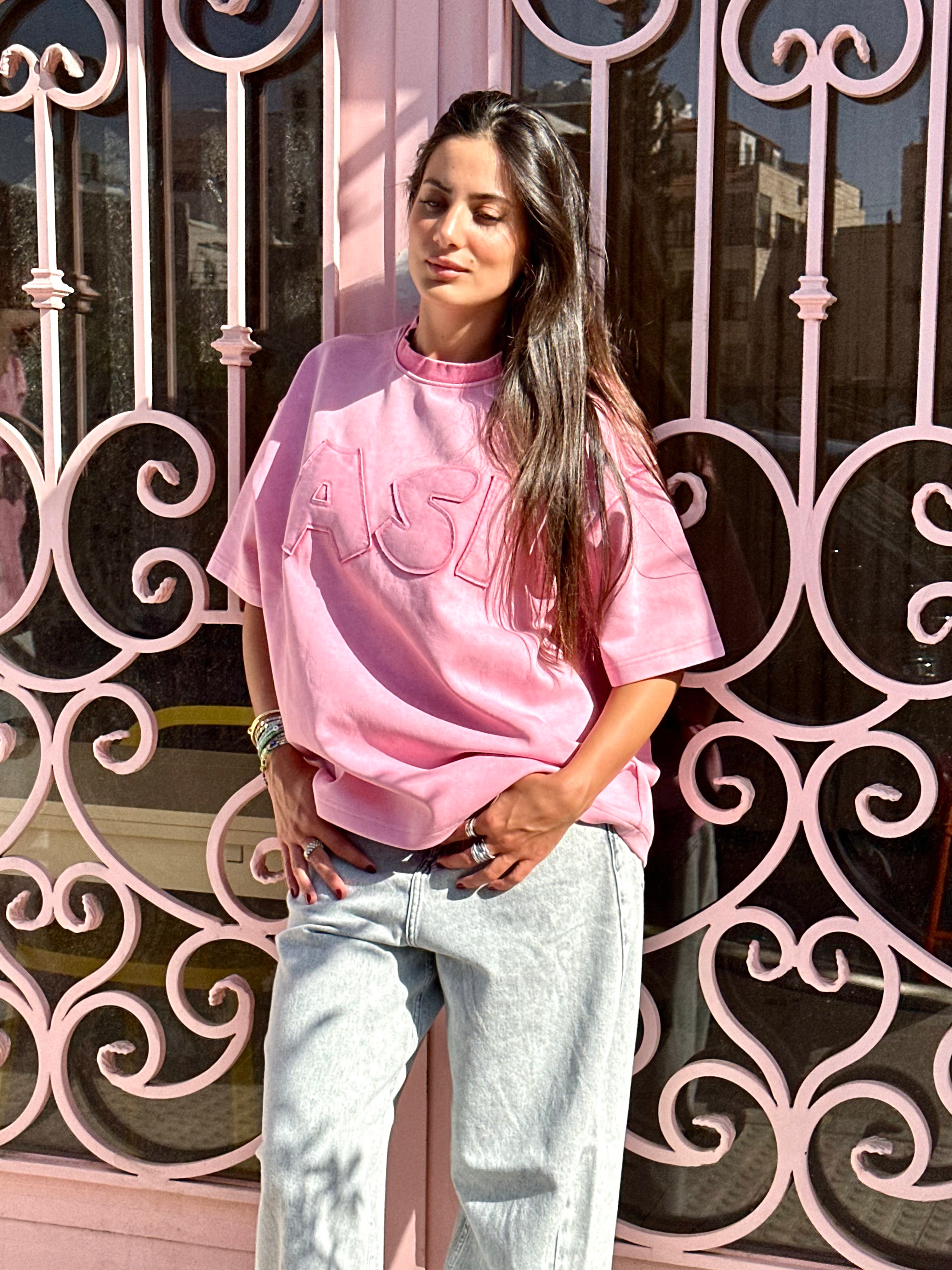 [PRE-ORDER] THE ASILI PATCH T-SHIRT IN BUBBLEGUM