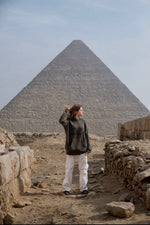 Load image into Gallery viewer, THE ASILI KNITTED COLLECTION (Pyramids’ Coordinates Edition) in Olive Green.
